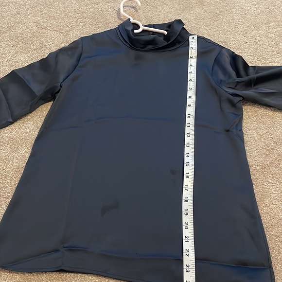 Black satin top NWOT - Picture 6 of 8